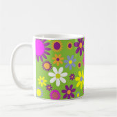 Helles Green Blume Power Pattern Kaffeetasse (Links)