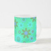 Helles Green Blume Power Pattern Mattglastasse (VorderseiteRechts)