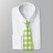 Helles Green Gingham in White Vichy Karo Design Krawatte (Gebunden)