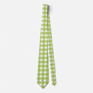 Helles Green Gingham in White Vichy Karo Design Krawatte