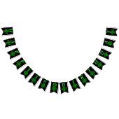 Helles Green Irish Celtic Knot Design auf schwarz Wimpelkette (Alle)