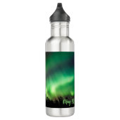 Helles Green Northern Lights Foto Edelstahlflasche (Rechts)