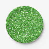 Helles Green Sparkle Glitzer Glam Custom Party Pappteller (Vorderseite)