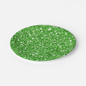 Helles Green Sparkle Glitzer Glam Custom Party Pappteller (Schrägansicht)