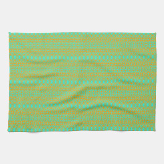Helles Green und Orange Muster Geschirrtuch (Horizontal)