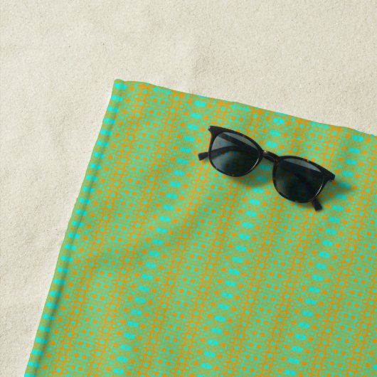 Helles Green und Orange Muster Strandtuch (Beispiel)