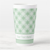 Helles Green und Winter White Snowflake Muster Milchtasse (Vorderseite)