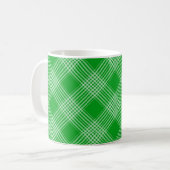 Helles Grün Kariert Muster Kaffeetasse (Vorderseite Links)
