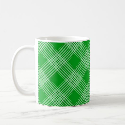Helles Grün Kariert Muster Kaffeetasse (Links)