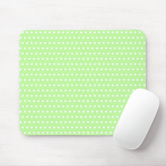 Helles Grün mit kleinen weißen Polka-Punkten Mousepad (Mit Mouse)