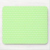 Helles Grün mit kleinen weißen Polka-Punkten Mousepad (Vorne)