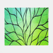 Helles Grünes Blau kreatives Verlass-Muster Fleecedecke (Vorderseite (Horizontal))