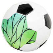 Helles Grünes Blau kreatives Verlass-Muster Fußball (Dreiviertel)