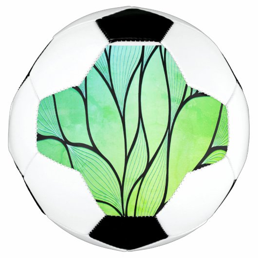 Helles Grünes Blau kreatives Verlass-Muster Fußball (Vorderseite)