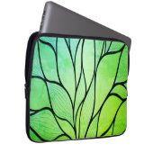 Helles Grünes Blau kreatives Verlass-Muster Laptopschutzhülle (Vorne Rechts)
