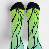 Helles Grünes Blau kreatives Verlass-Muster Socken (Oben)