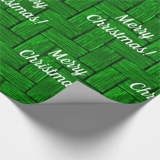 Helles grünes fröhliches Weihnachtswrapping-Papier Geschenkpapier (Ecke)