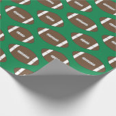 Helles grünes Fußball-Geschenkpapier Geschenkpapier (Ecke)
