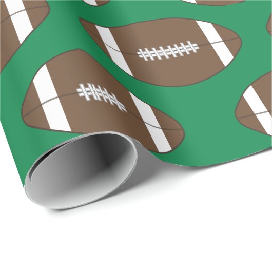 Helles grünes Fußball-Wrapper Geschenkpapier (Rolleneckpunkt)