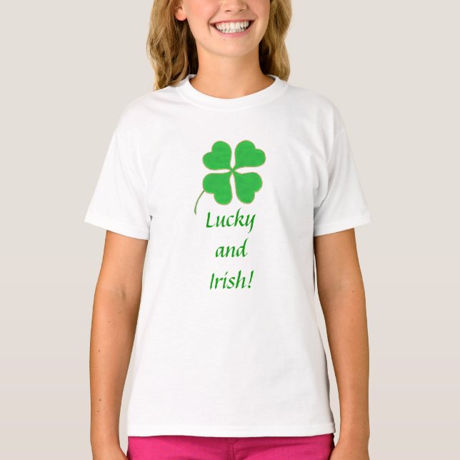 Helles grünes Kleeblatt Gold Docks Lucky Irish T-S T-Shirt (Vorderseite)