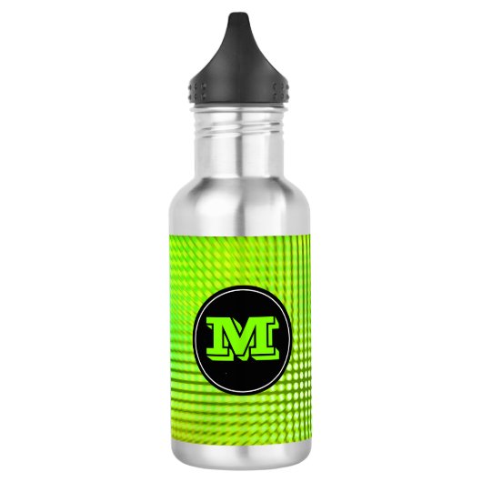 Helles grünes LED-Muster individuelles Monogramm Trinkflasche (Links)