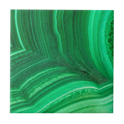 Helles grünes Malachit-Mineral Fliese (Vorderseite)