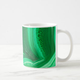 Helles grünes Malachit-Mineral Kaffeetasse