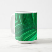 Helles grünes Malachit-Mineral Kaffeetasse (Vorderseite Links)