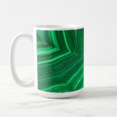 Helles grünes Malachit-Mineral Kaffeetasse (Links)