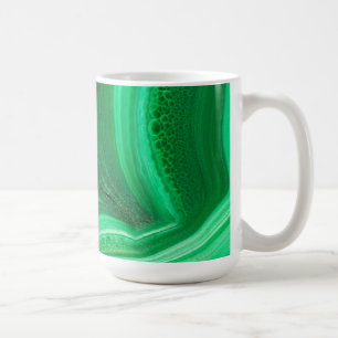 Helles grünes Malachit-Mineral Kaffeetasse