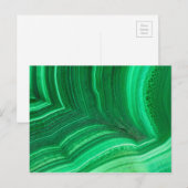 Helles grünes Malachit-Mineral Postkarte (Vorne/Hinten)