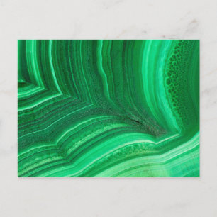 Helles grünes Malachit-Mineral Postkarte
