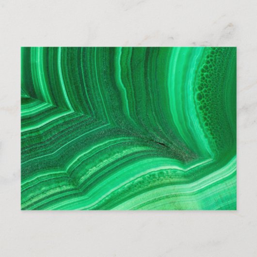 Helles grünes Malachit-Mineral Postkarte (Vorderseite)