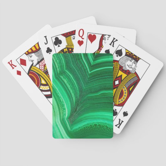 Helles grünes Malachit-Mineral Spielkarten (Rückseite)