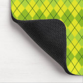 Helles grünes schottisches Tartan-Muster Mousepad (Ecke)