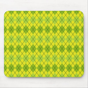 Helles grünes schottisches Tartan-Muster Mousepad