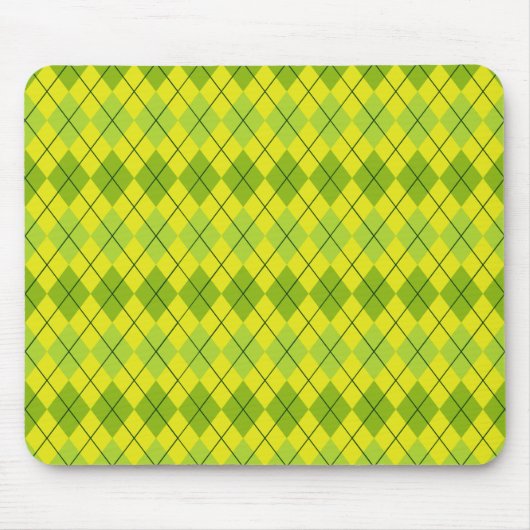 Helles grünes schottisches Tartan-Muster Mousepad (Vorne)