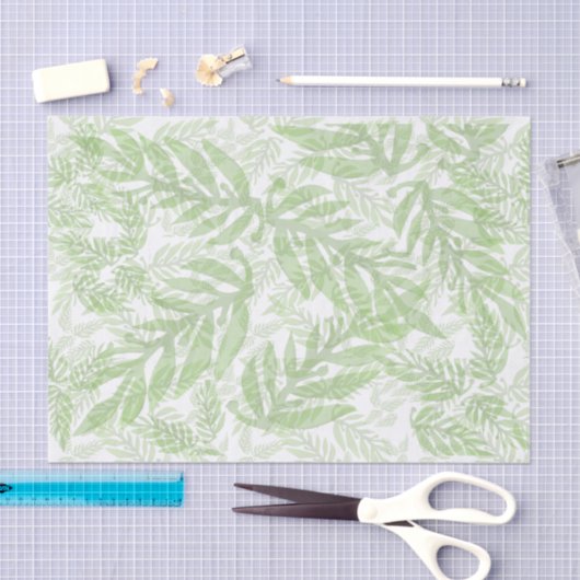 Helles Grünmuster Seidenpapier (Handwerk)