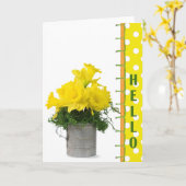 Helles Hallo Karte (Gelbe Blume)