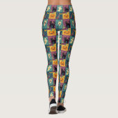 Helles Halloween Patchwork Print Leggings (Rückseite)