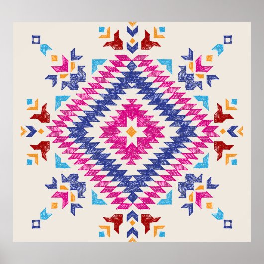 Helles, handGezeichnet Tribal Design Element. Poster (Vorne)