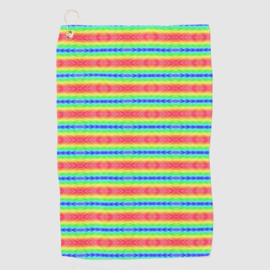 Helles Handtuch mit horizontalen Regenbogenstreife (Vorderseite)