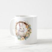 Helles Hasen mit Frühlingsblumen BLANK Kaffeetasse (Vorderseite Links)