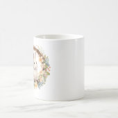 Helles Hasen mit Frühlingsblumen BLANK Kaffeetasse (Mittel)