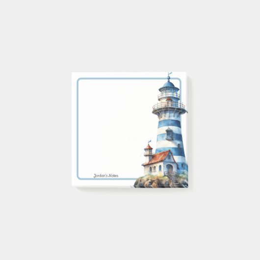 Helles Haus blau 1 Notizblock (Vorderseite)