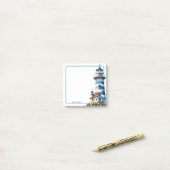 Helles Haus blau 1 Notizblock (Auf Schreibtisch)