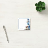 Helles Haus blau 1 Notizblock (Büro)
