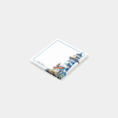 Helles Haus blau 1 Notizblock (angewinkelt)