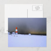 Helles Haus im Winter Schnee Postkarte (Vorne/Hinten)