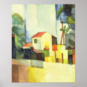 Helles Haus von August Macke Poster (Vorne)